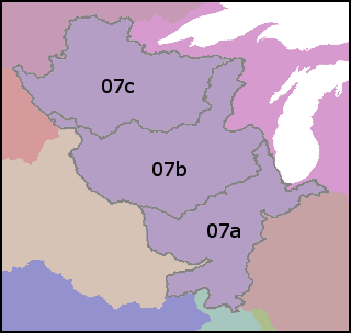 Map of Upper Mississippi (Vector Processing Unit 07)