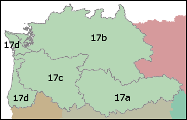 Map of Pacific Northwest (Vector Processing Unit 17)