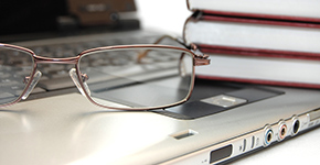 Books and laptop