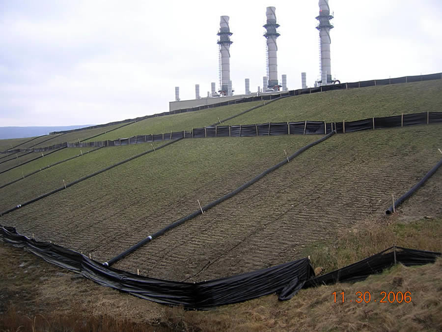 North slope view of final cap, Building 71 OPCA North slope 2