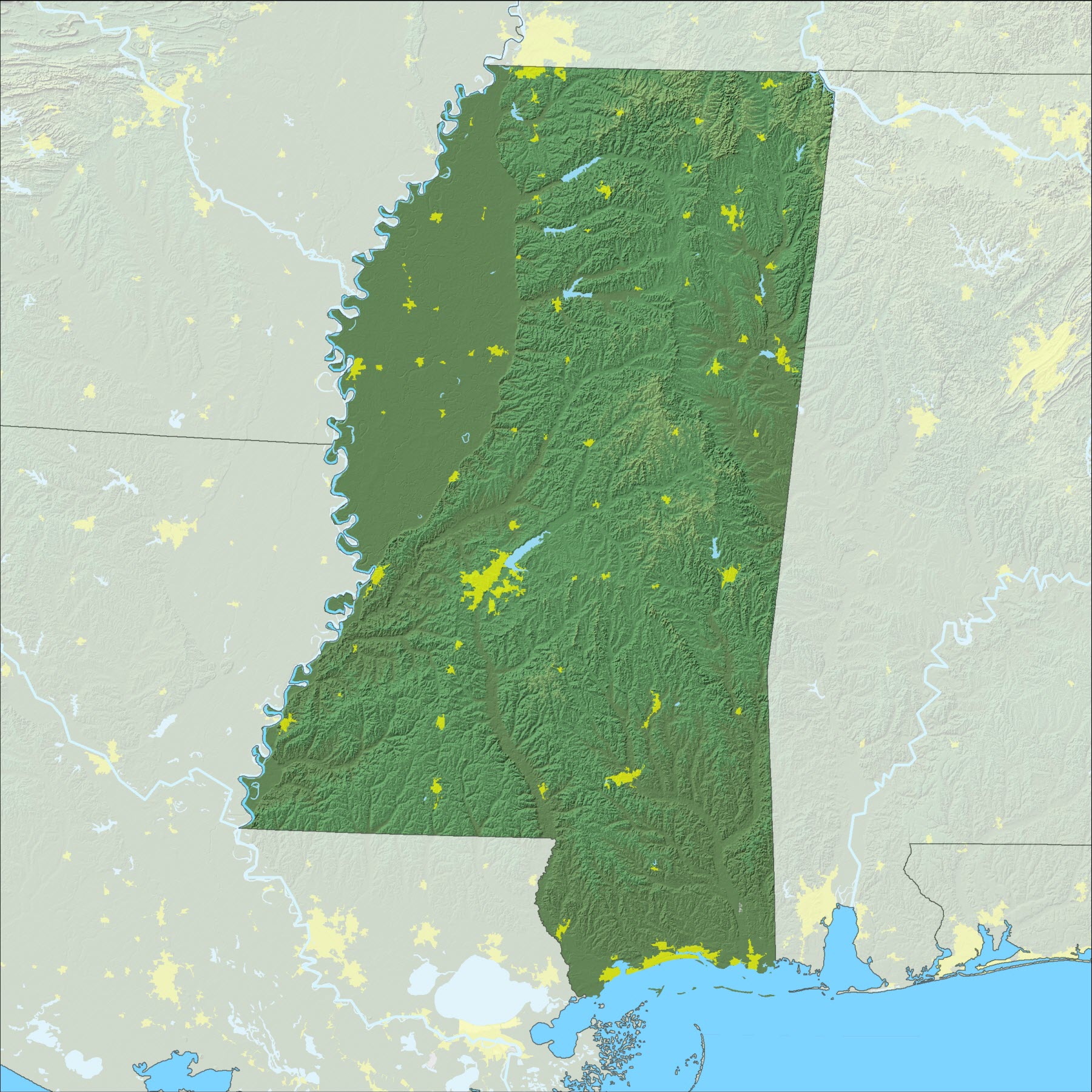 Map of Mississippi