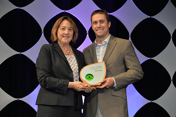 Mark Cassilia accepts Excellence Award for Promoting WaterSense Labeled Products for Denver Water.