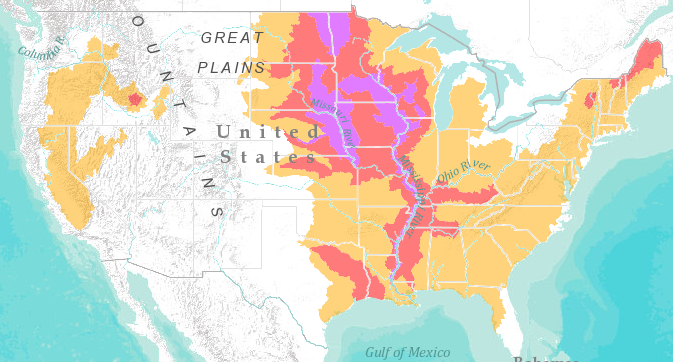 Image of NOAA 2019 spring flooding outlook story map