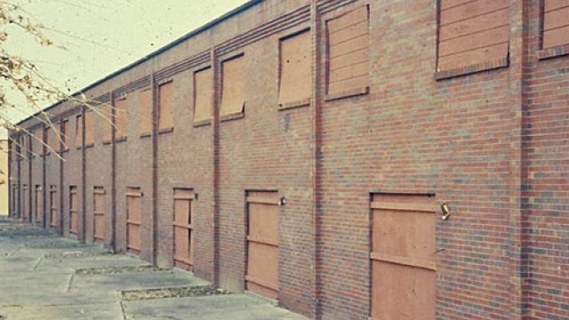 Boarded-up complex that was redeveloped in East Russell neighborhood of Louisville, KY. Photo courtesy of Dr. John Gilderbloom.