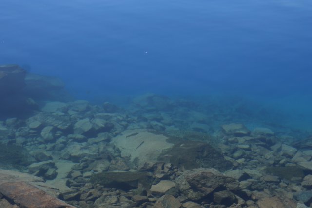 Clear water in a lake.