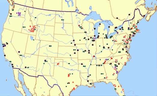 Map of RadMap Monitors