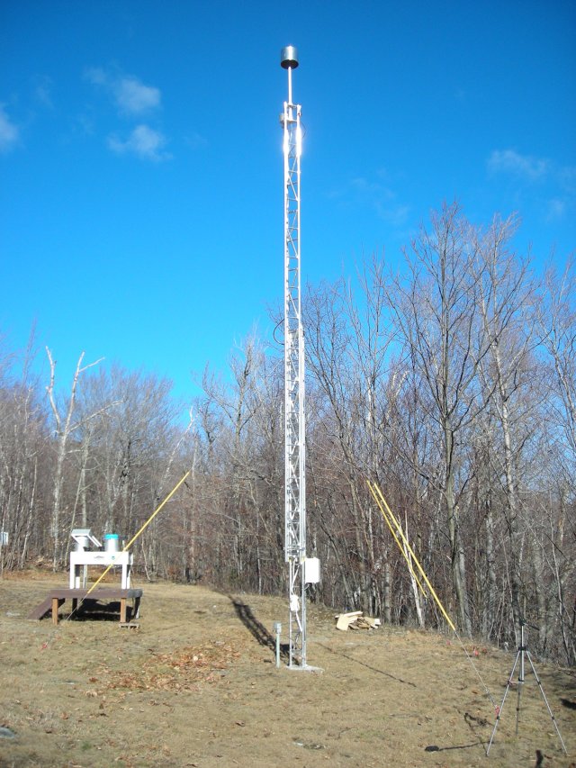 A photo of a CASTNET site on Whiteface Mountain, New York.