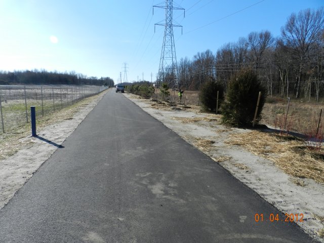 The restored Henry Hudson Trail, located near the site