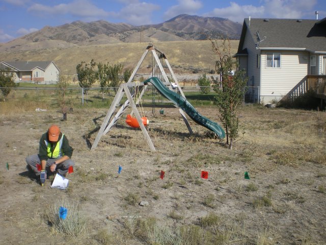 Several single-family dwellings and farms exist in the area