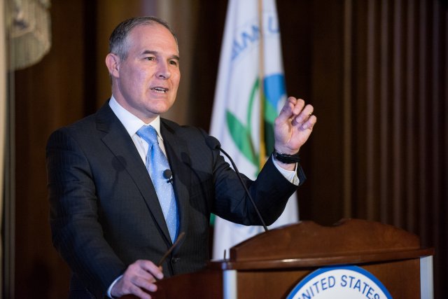 Administrator Scott Pruitt at the podium