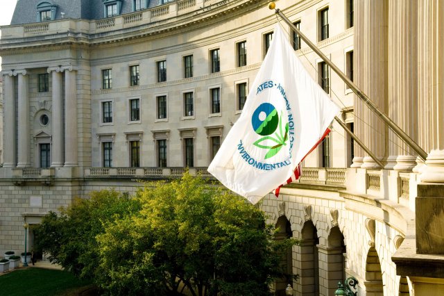 Image of EPA HQ with Flag