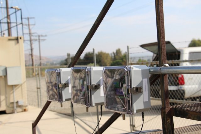 ‘Citizen Science Air Monitor’ or CSAM sensor pods. Designed by EPA, the pods measure ozone, fine particulate matter (PM2.5), temperature, and relative humidity.