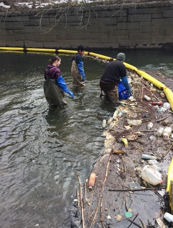 Students participating in Project WASTE.