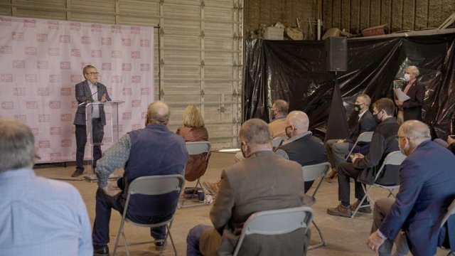 Administrator Wheeler speaks at L.T.D. Farms announcing a $3.2 million grant to protect water quality in Arkansas. 