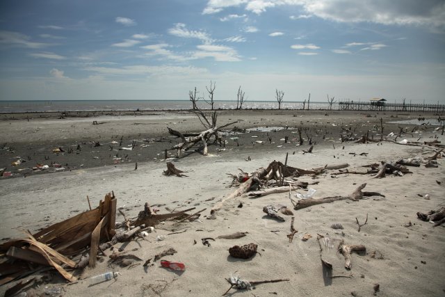 Photo of a beach illustrating risk effects.