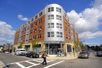 Attractive new building at a street corner