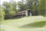 Old shed in rural setting