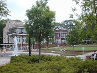 park with a fountain