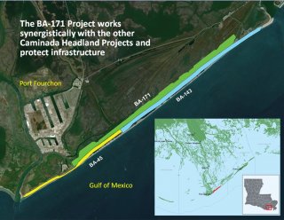 Caminada Back Barrier Marsh (BA-171) project area.