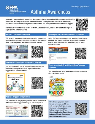 image of the asthma resources one-pager document