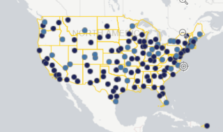 Image of map from radnet qlik dashboard