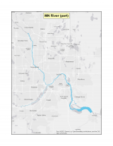 Map of the no-discharge zone for part of the Minnesota River