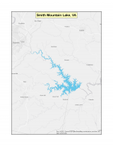 Map of Smith Mountain Lake, VA no-discharge zone