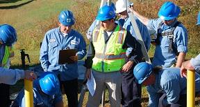 Construction site for water infrastructure