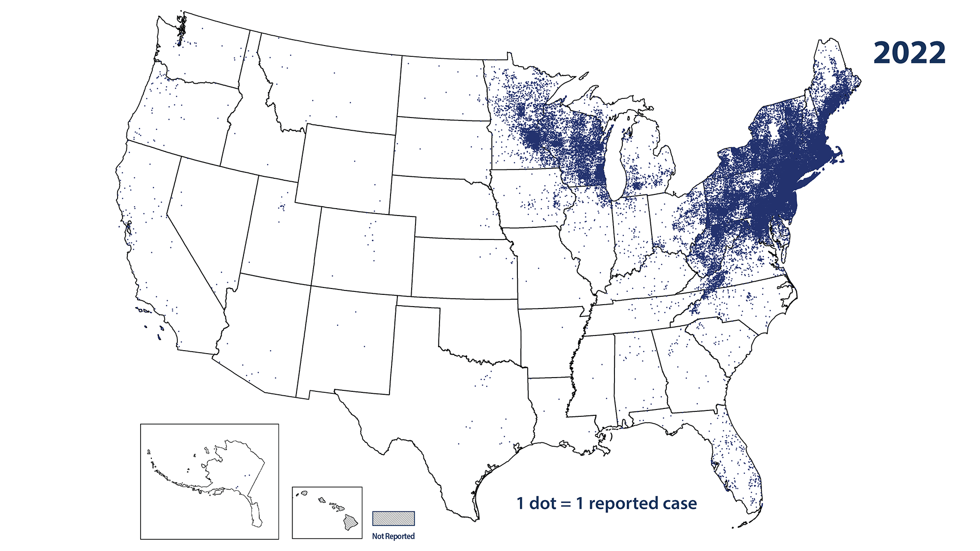 Reported Lyme Disease Cases in 2022