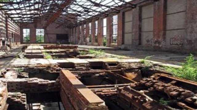 Inside of Ambler Boiler House prior to redevelopment in 2013