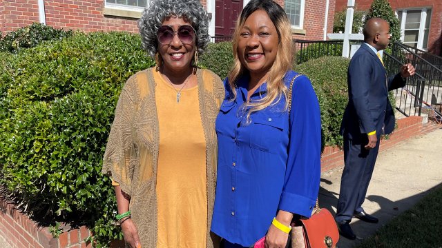 Dollie Burwell and Catherine Coleman Flowers, members of the WHEJAC