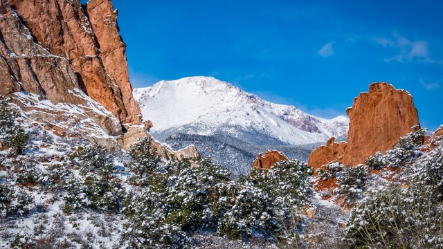 Snow-topped mountains