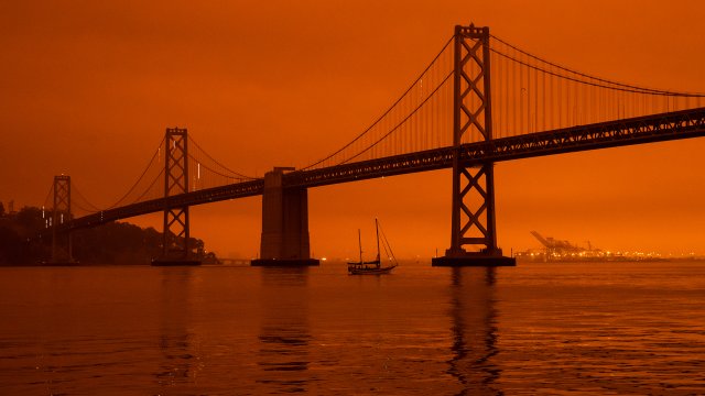 Red haze over San Francisco