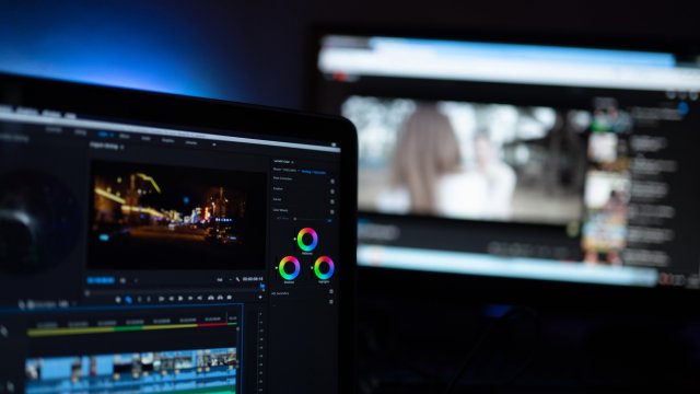 photos of two monitors, one in foreground, one in background