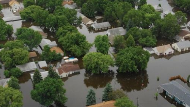 flooded neighborhood