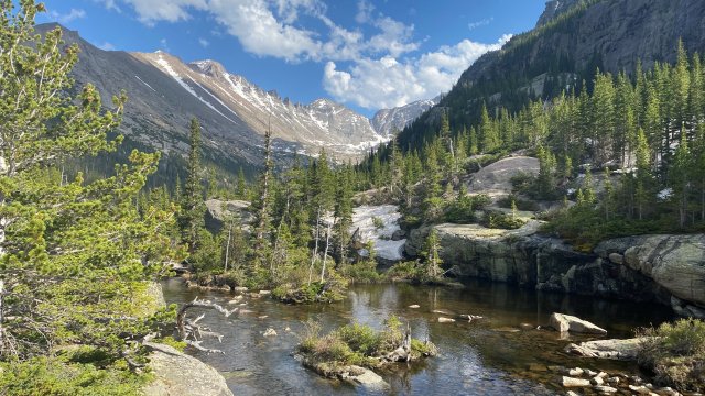 Mountains with river