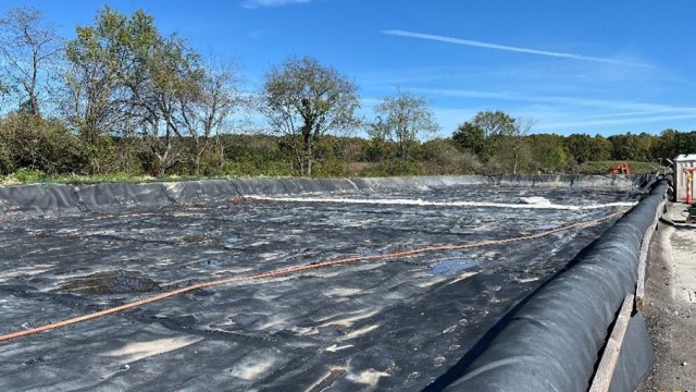 Cleaned liner - looks like a thick black tarp.