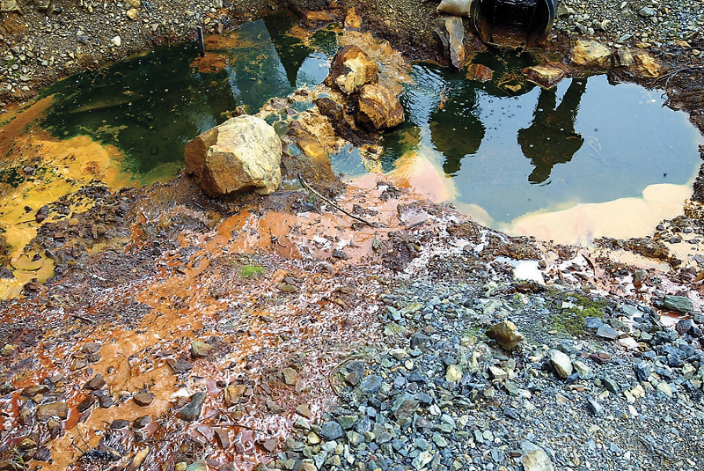 Photos below show acidic water and runoff at the closed Formosa Mine between Riddle, Ore. and Canyonville, Ore. AP Photos/The News-Review, Andy Bronson (AP Photos. The News-Review, Andy Bronson)