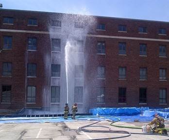 deployment of a rad chelating foam by the local fire fighters