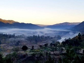 wood burning smoke in Hoopa California