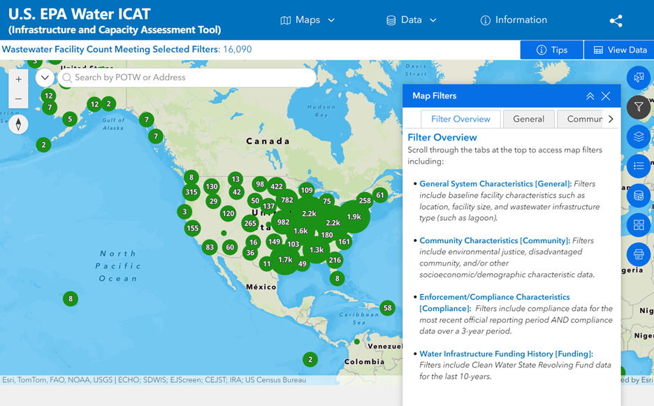 An image of the opening page of the Water Infrastructure and Capacity Assessment Tool (Water ICAT)