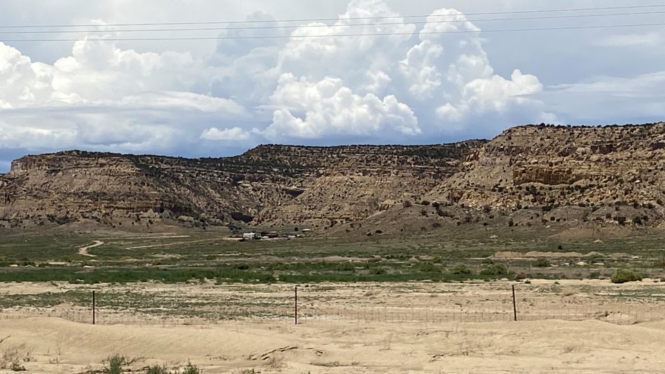 Mine Waste Area with Limited Vegetation