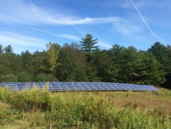 solar panels in a field