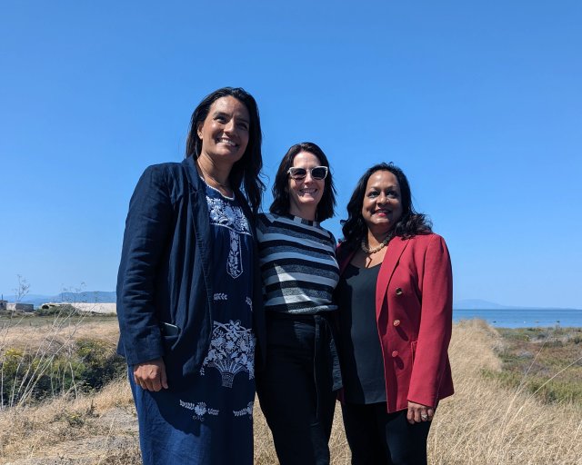 Left to right: EPA Regional Administrator Martha Guzman, CalEPA Secretary Yana Garcia Gonzalez, EPA Assistant Administrator for Water Radhika Fox