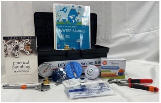 City of Round Rock information booklets and water accessories.