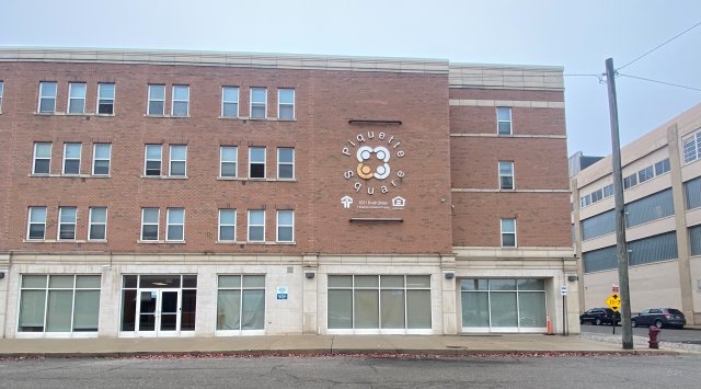 Large brick apartment complex