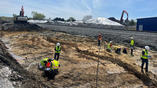 East Palestine Excavation Area