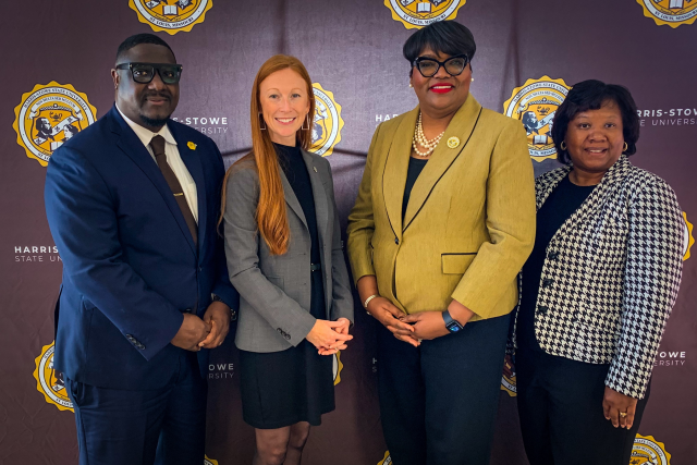 Group photo at Harris-Stowe MOU signing ceremony