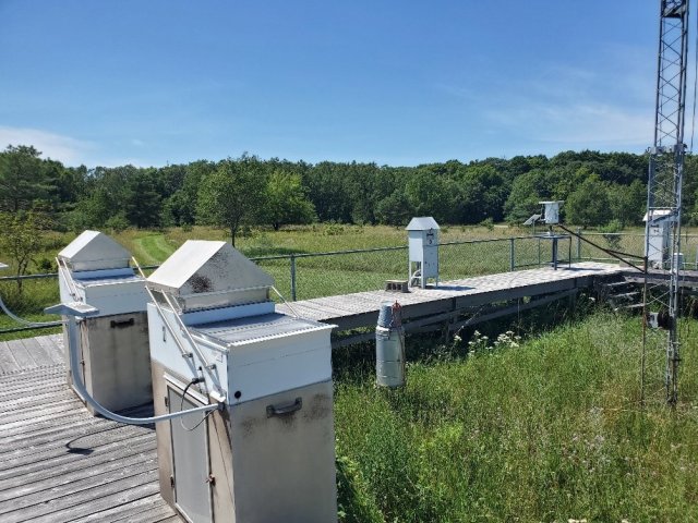  Atmospheric deposition samplers at the Sleeping Bear Dunes National Lakeshore IADN station.