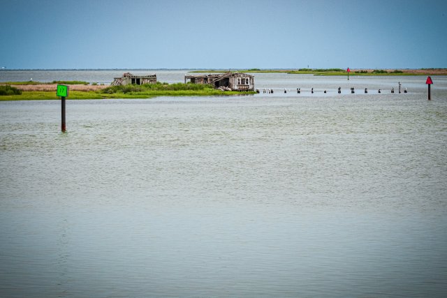 This is a photo of a flooding in the bay area of Smith Island, Maryland.